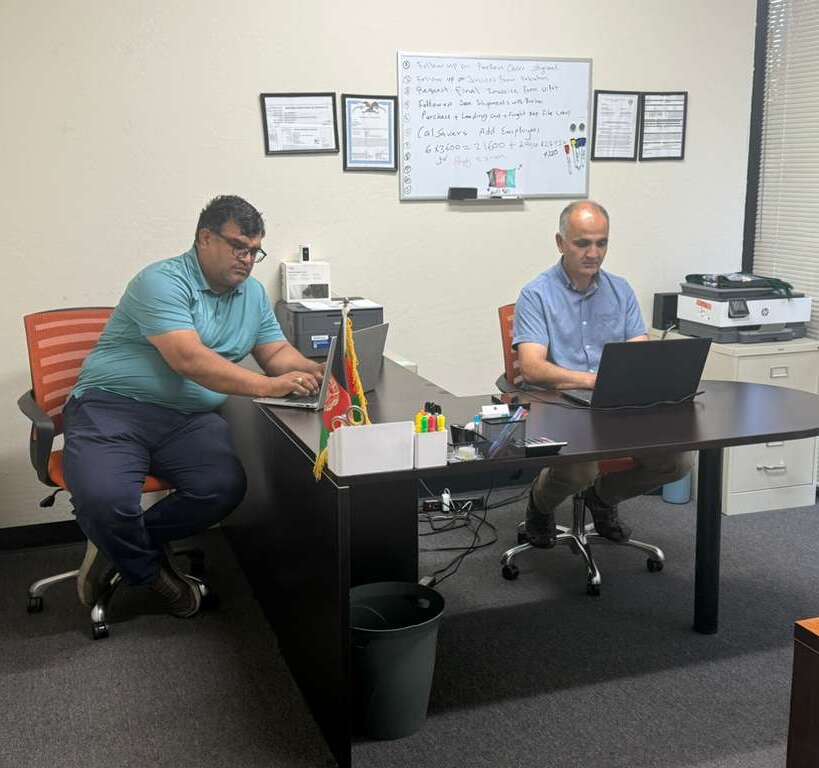 Our office — both Tolo Trading co-founders